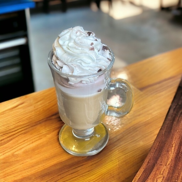 ⚠️SALE Candle // Handmade Cappuccino With Cream Shaped Candle SEND OFFERS - Picture 2 of 6